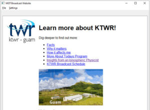 KTWR MOT website via DRM
